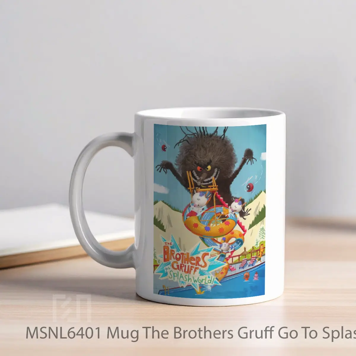 Mug The Brothers Gruff Go To Splash World Gelas Keramik Tema Film MSNL6401 - Tampak Kiri