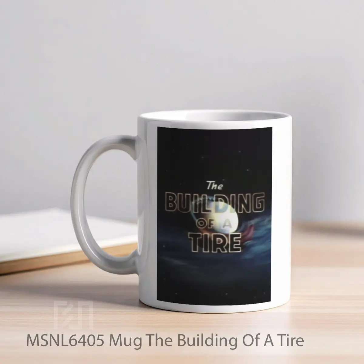 Mug The Building Of A Tire Gelas Keramik Tema Film MSNL6405 - Tampak Kiri