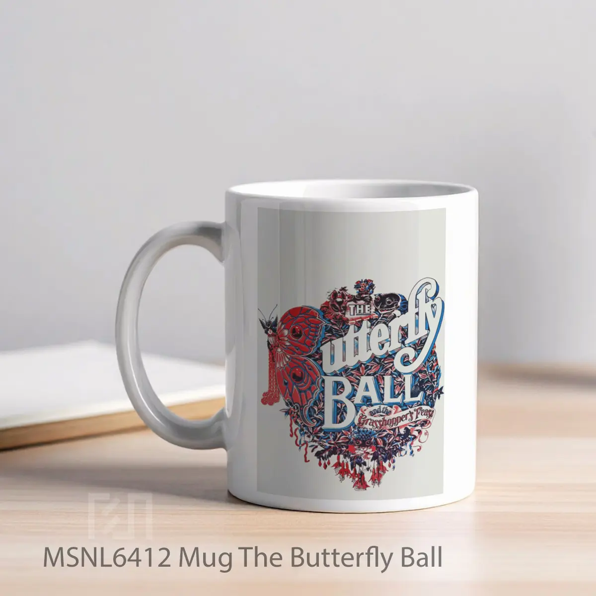 Mug The Butterfly Ball Gelas Keramik Tema Film MSNL6412 - Tampak Kiri