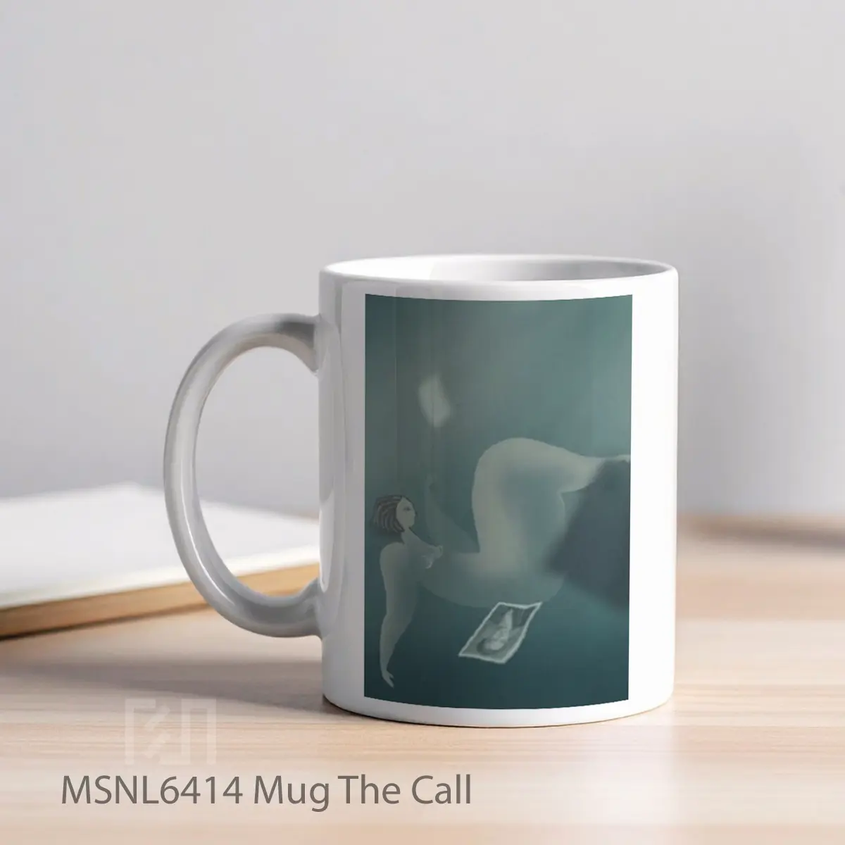 Mug The Call Gelas Keramik Tema Film MSNL6414 - Tampak Kiri