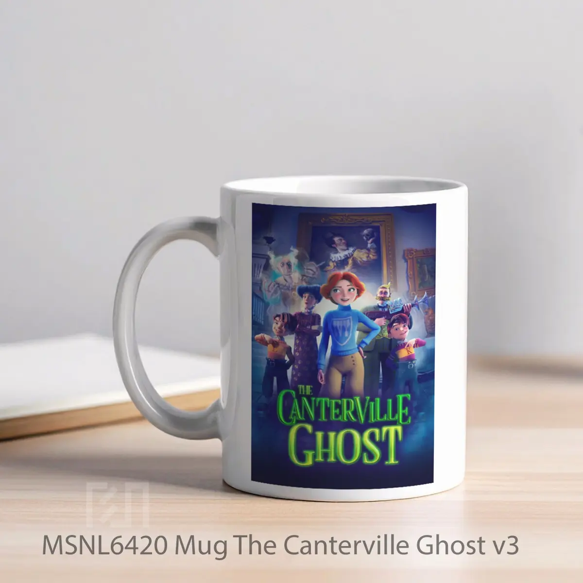 Mug The Canterville Ghost V3 Gelas Keramik Tema Film MSNL6420 - Tampak Kiri
