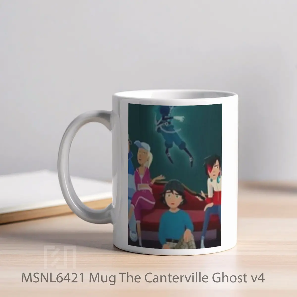 Mug The Canterville Ghost V4 Gelas Keramik Tema Film MSNL6421 - Tampak Kiri