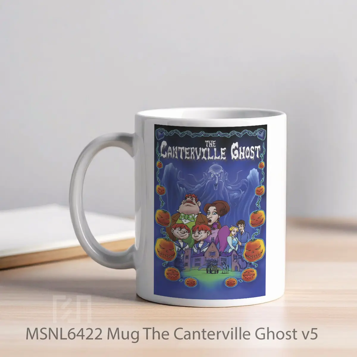 Mug The Canterville Ghost V5 Gelas Keramik Tema Film MSNL6422 - Tampak Kiri