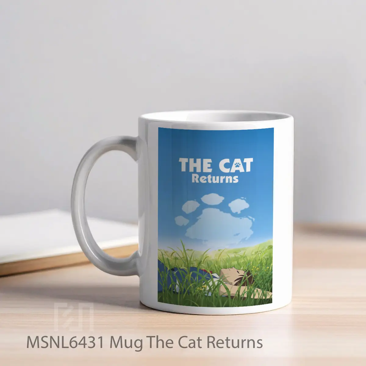 Mug The Cat Returns Gelas Keramik Tema Film MSNL6431 - Tampak Kiri