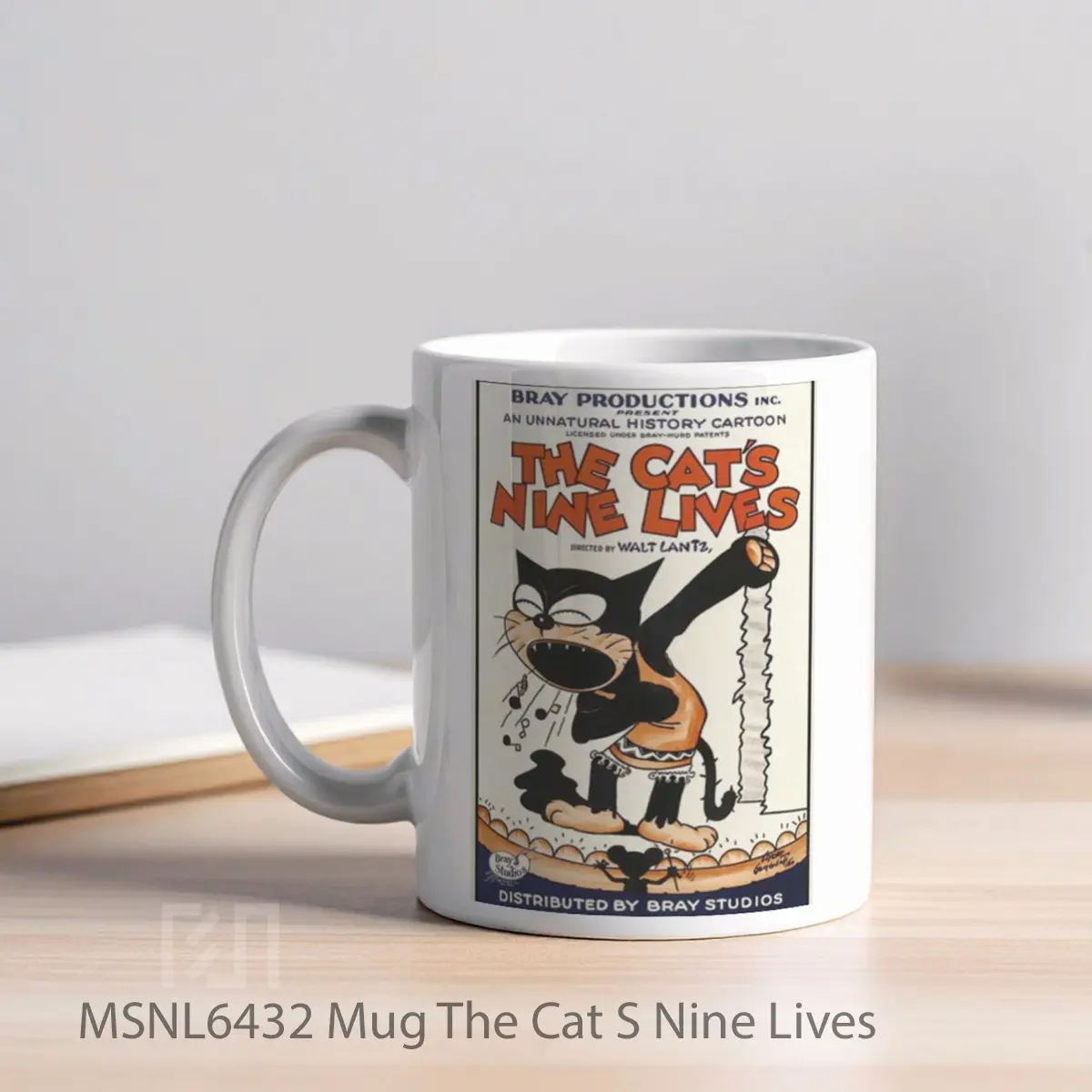 Mug The Cat S Nine Lives Gelas Keramik Tema Film MSNL6432 - Tampak Kiri