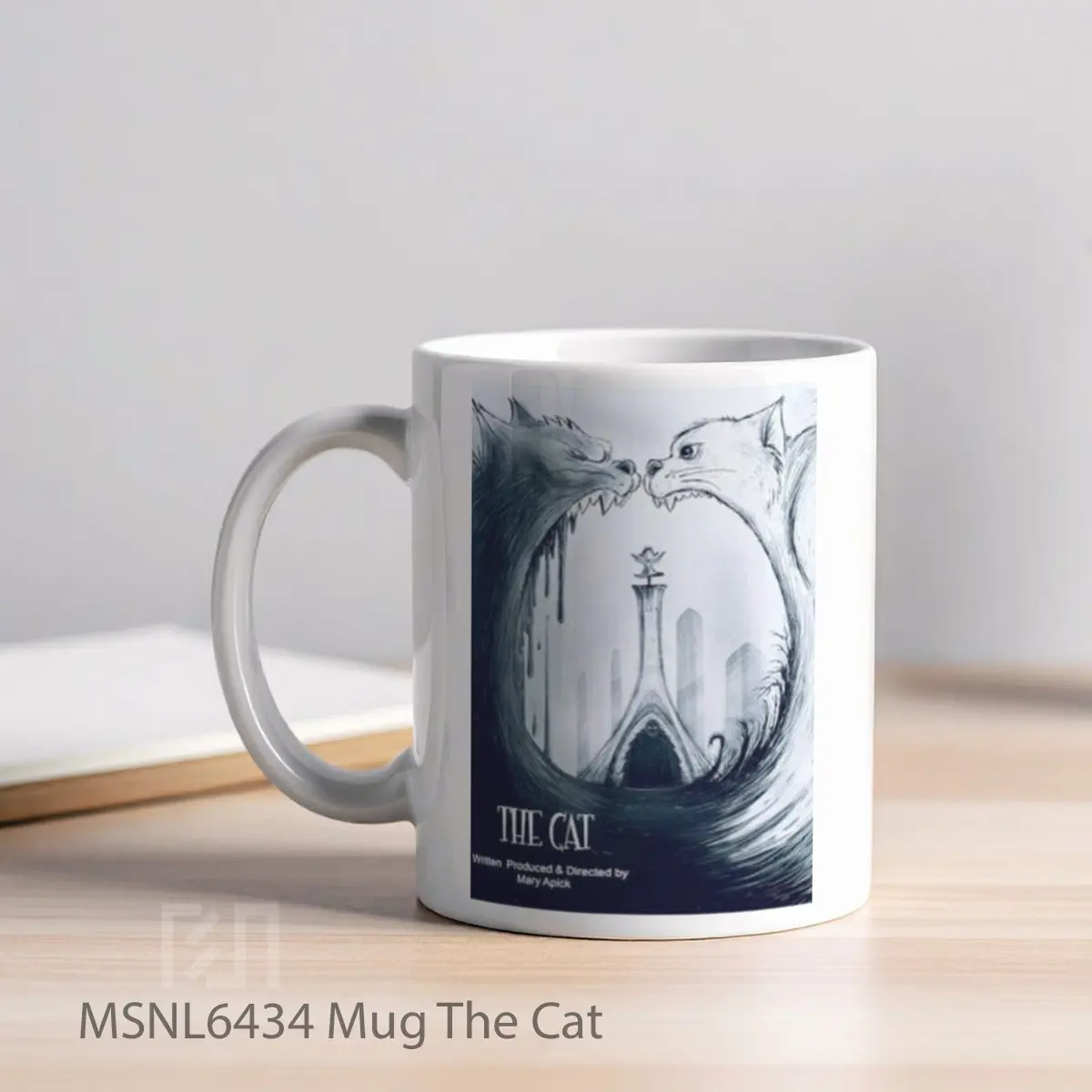 Mug The Cat Gelas Keramik Tema Film MSNL6434 - Tampak Kiri