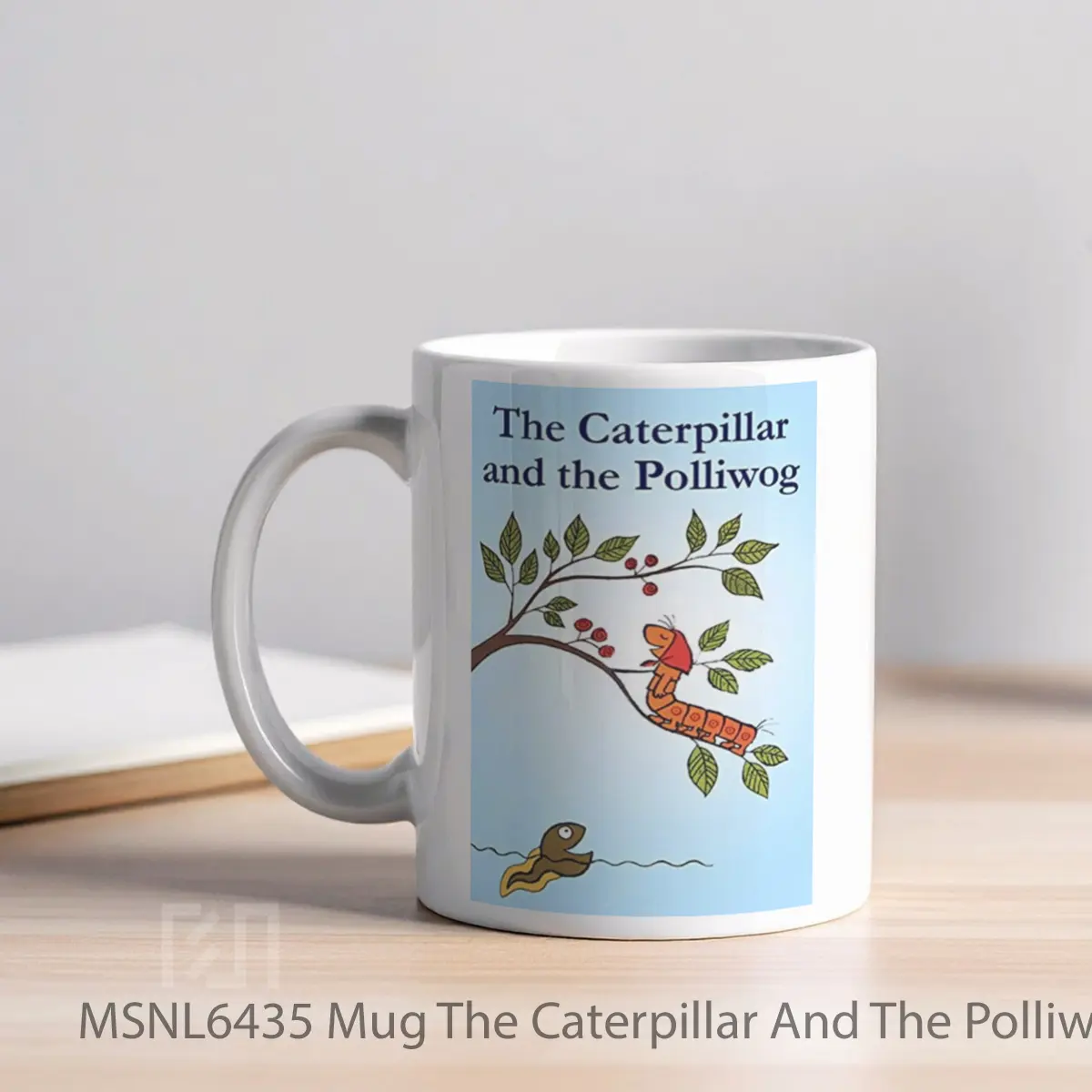Mug The Caterpillar And The Polliwog Gelas Keramik Tema Film MSNL6435 - Tampak Kiri