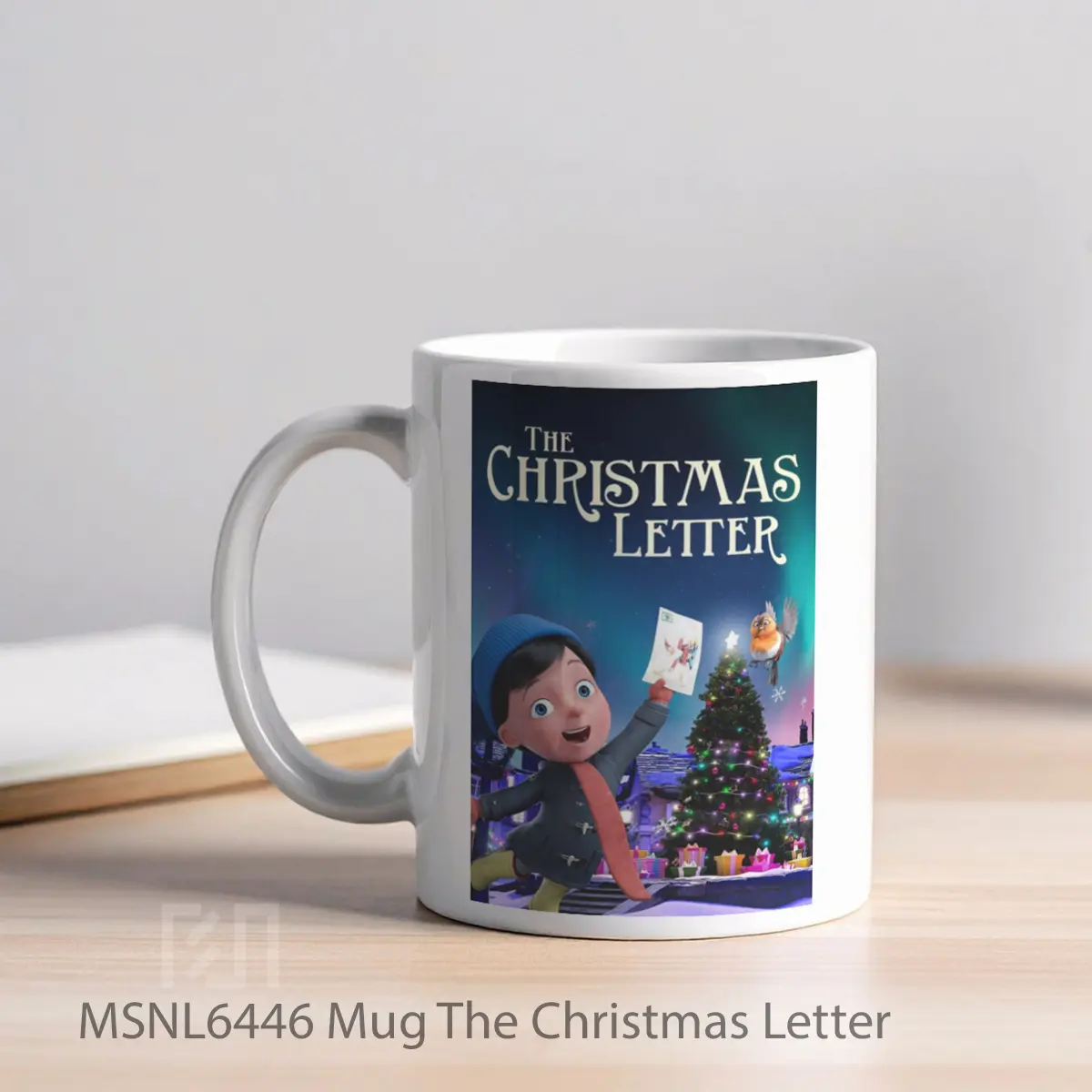 Mug The Christmas Letter Gelas Keramik Tema Film MSNL6446 - Tampak Kiri