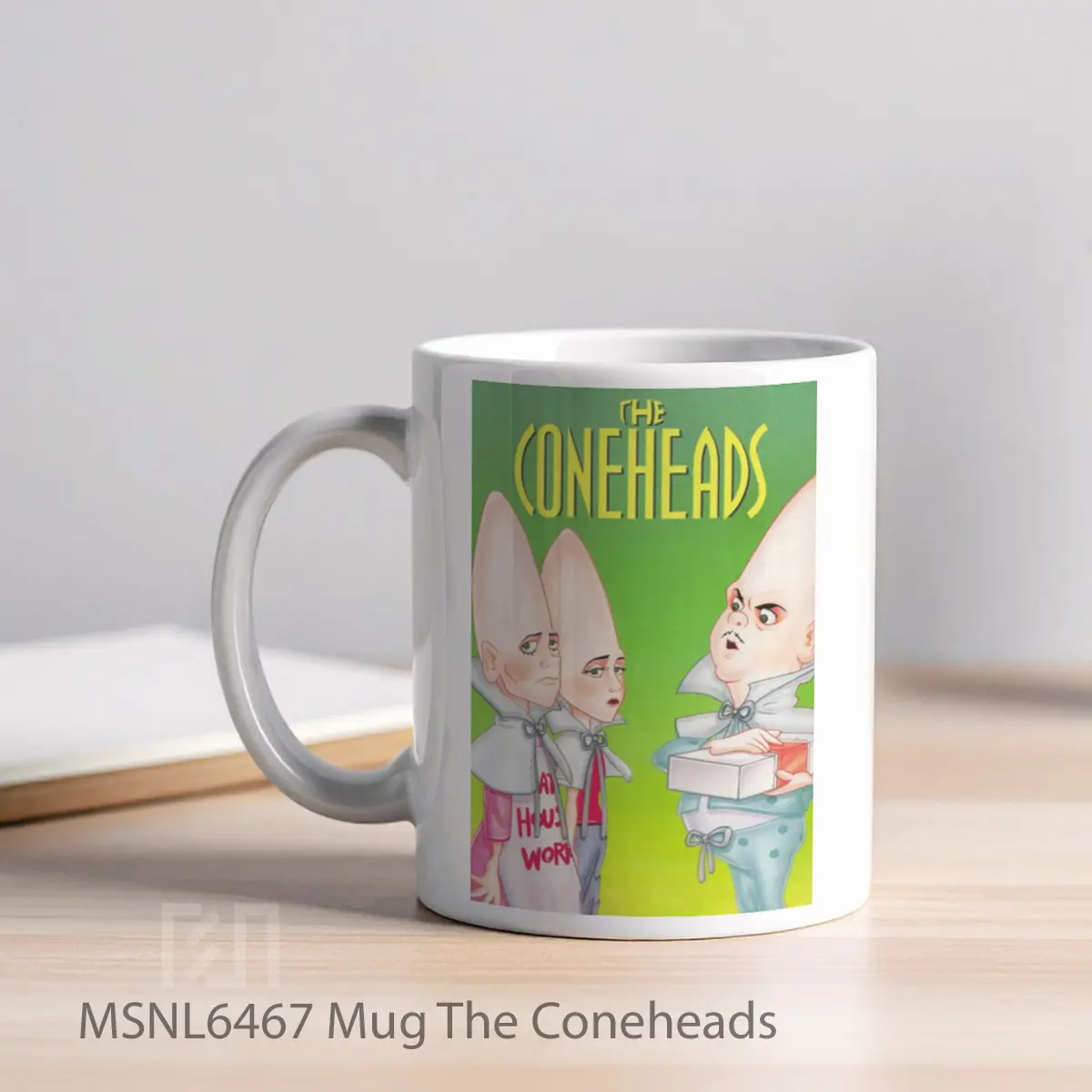 Mug The Coneheads Gelas Keramik Tema Film MSNL6467 - Tampak Kiri