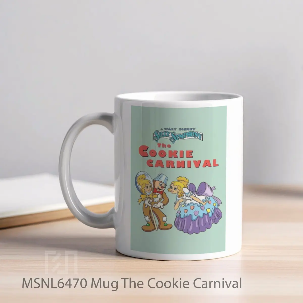 Mug The Cookie Carnival Gelas Keramik Tema Film MSNL6470 - Tampak Kiri