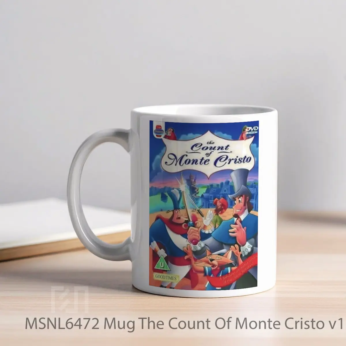 Mug The Count Of Monte Cristo V1 Gelas Keramik Tema Film MSNL6472 - Tampak Kiri