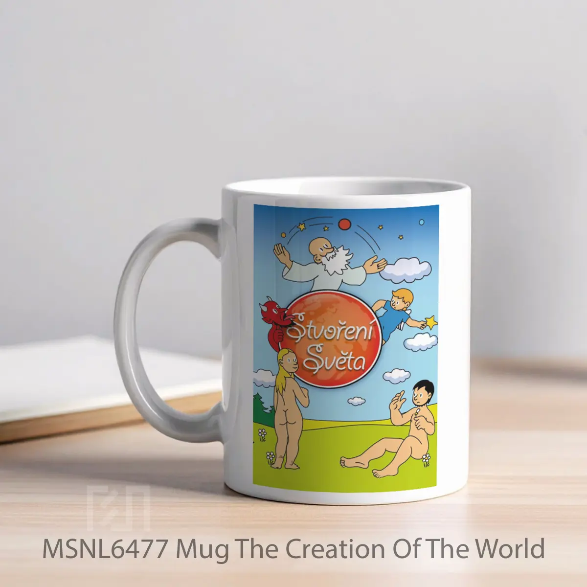 Mug The Creation Of The World Gelas Keramik Tema Film MSNL6477 - Tampak Kiri