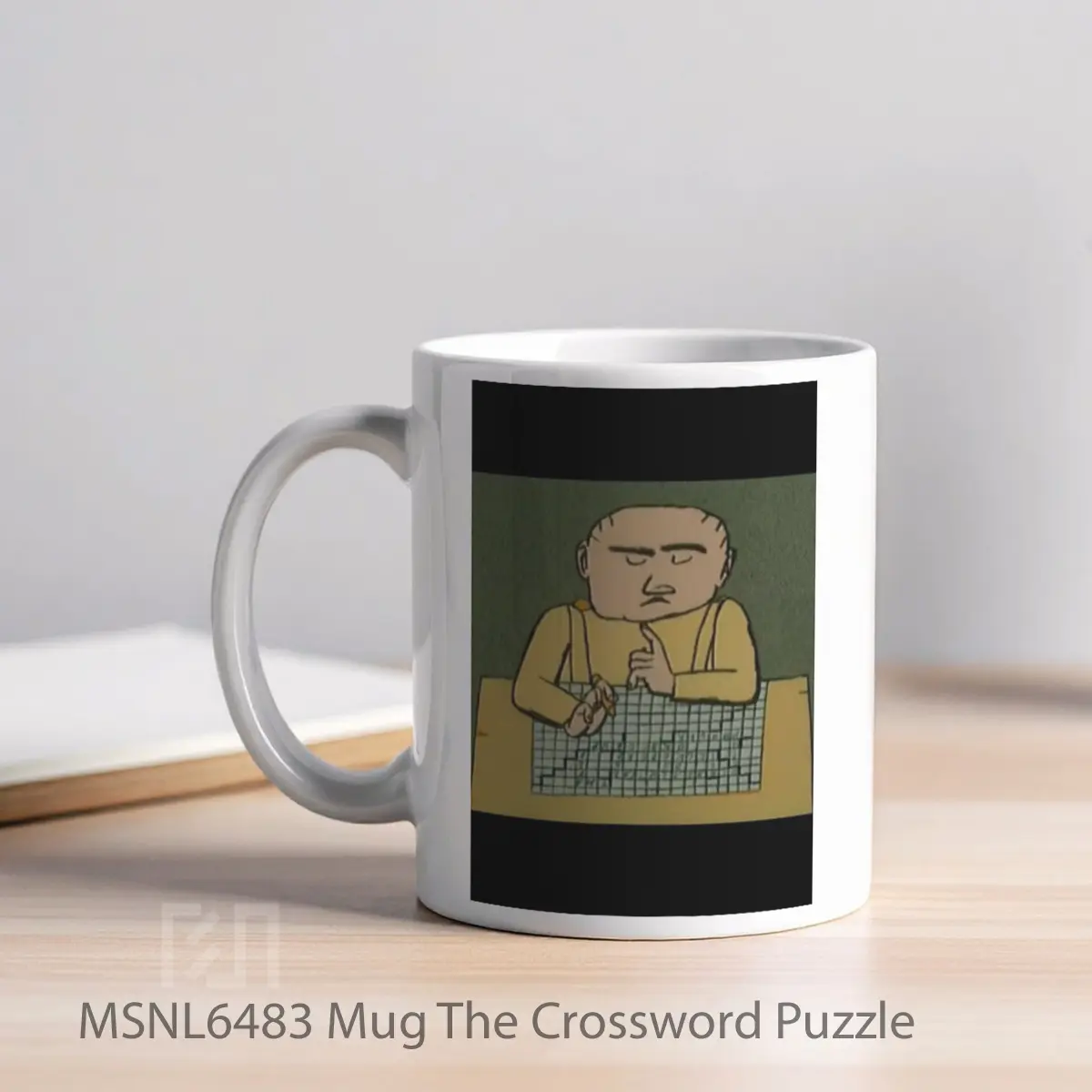 Mug The Crossword Puzzle Gelas Keramik Tema Film MSNL6483 - Tampak Kiri