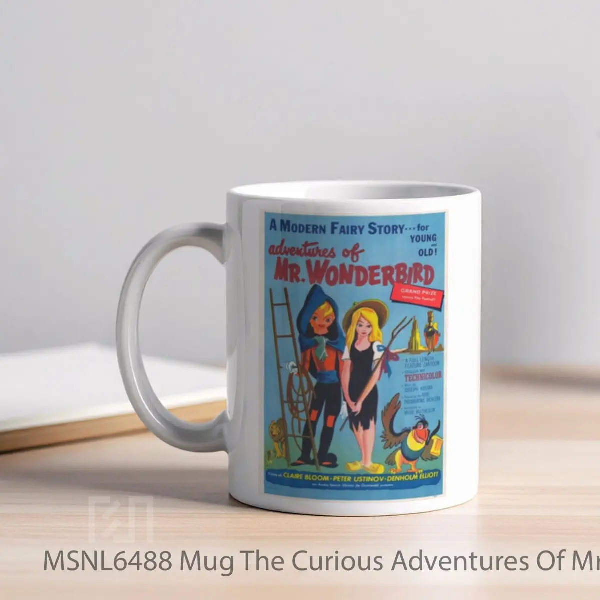 Mug The Curious Adventures Of Mr Wonderbird Gelas Keramik Tema Film MSNL6488 - Tampak Kiri