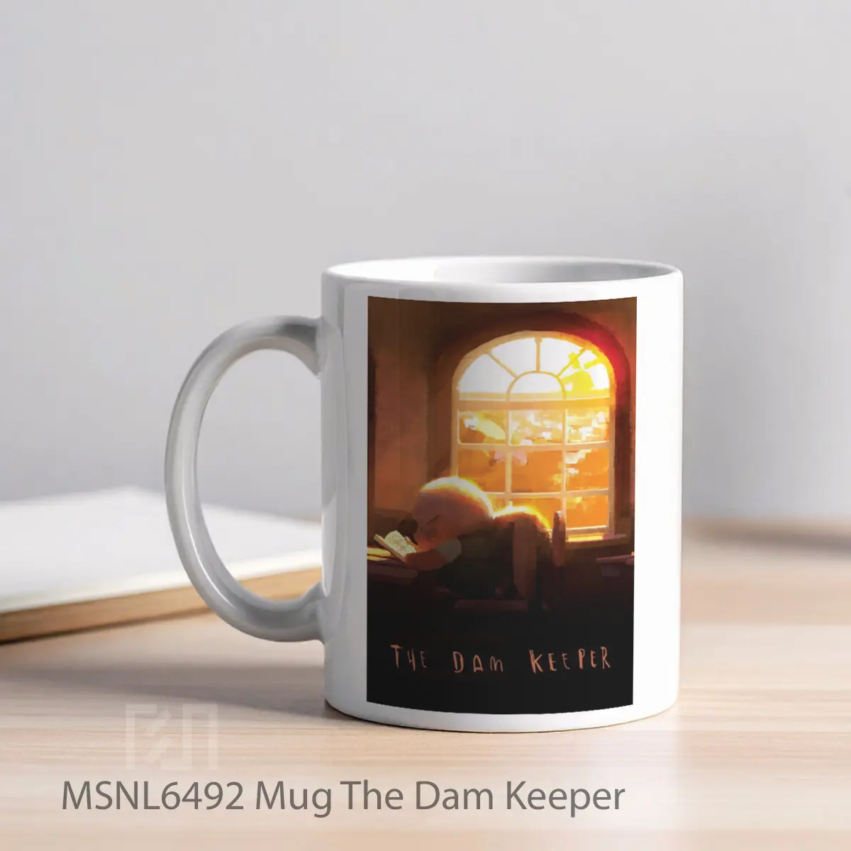 Mug The Dam Keeper Gelas Keramik Tema Film MSNL6492 - Tampak Kiri