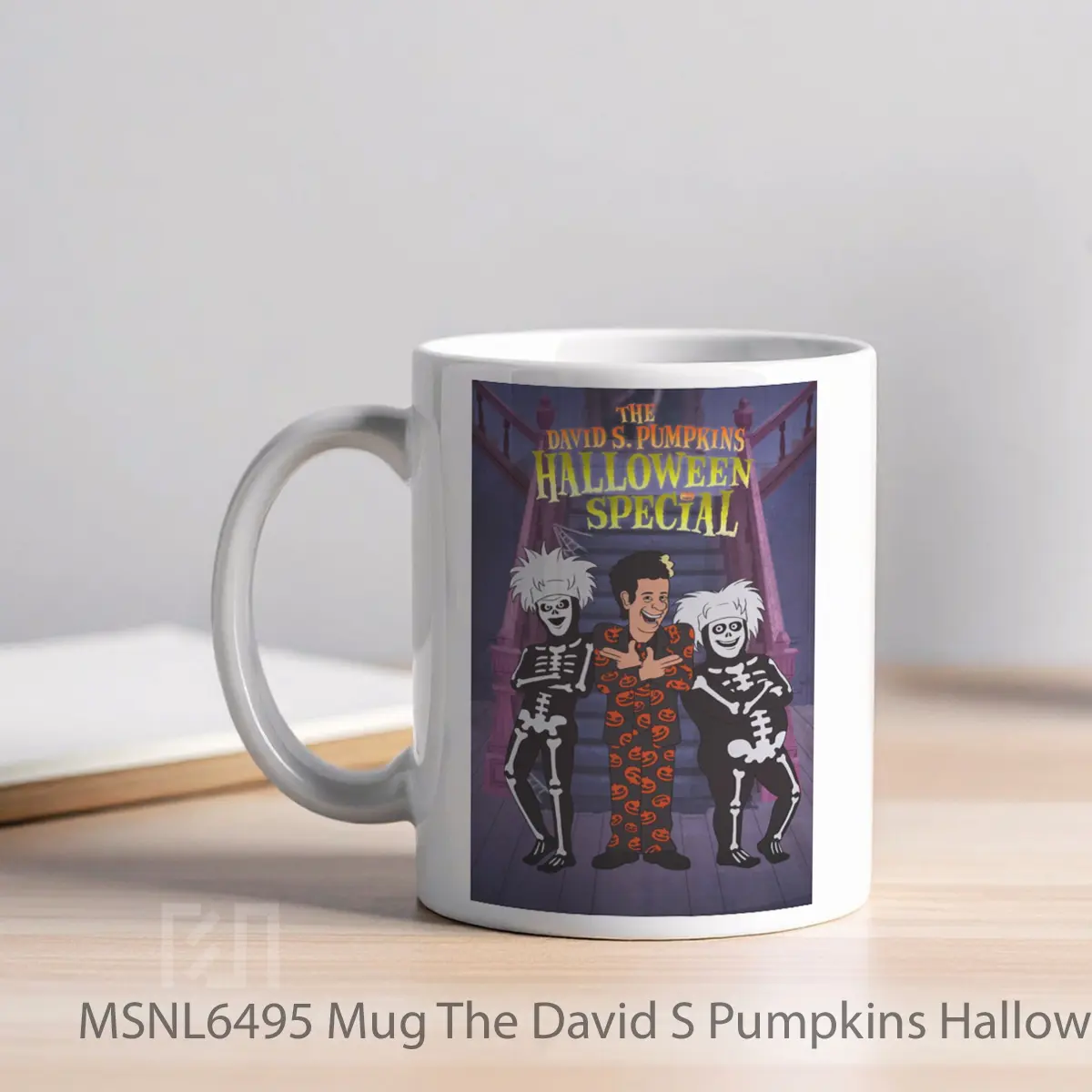 Mug The David S Pumpkins Halloween Special Gelas Keramik Tema Film MSNL6495 - Tampak Kiri