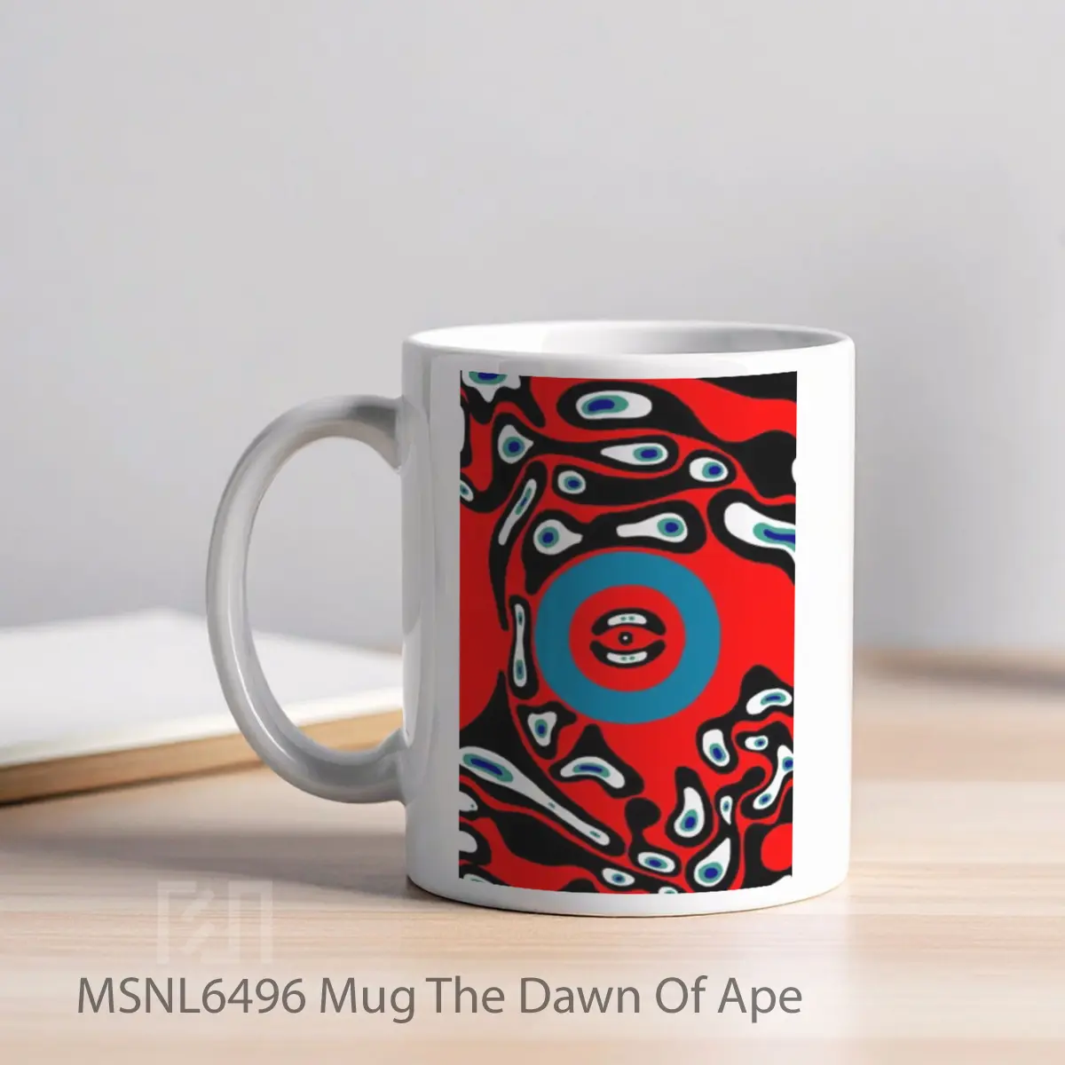 Mug The Dawn Of Ape Gelas Keramik Tema Film MSNL6496 - Tampak Kiri