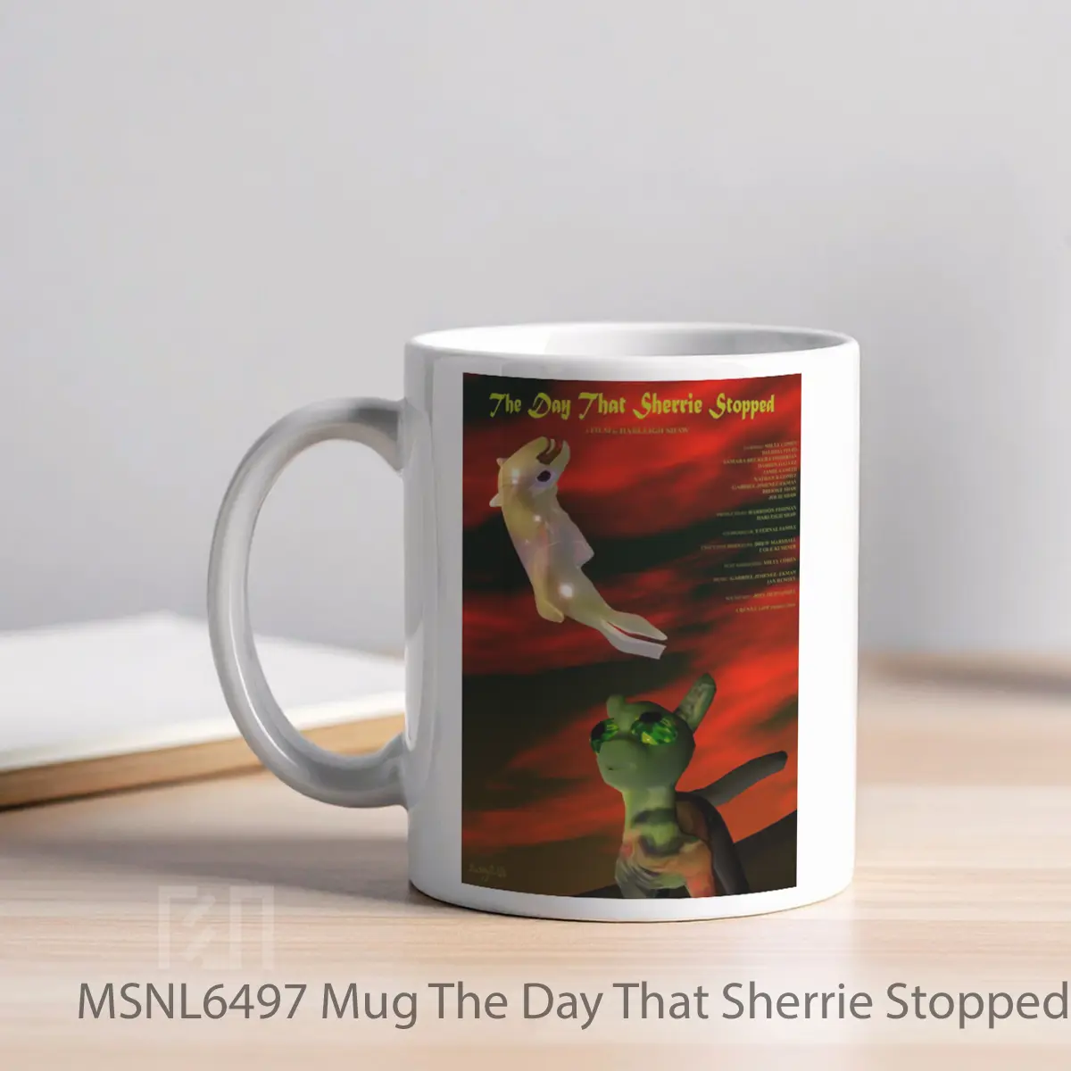 Mug The Day That Sherrie Stopped Gelas Keramik Tema Film MSNL6497 - Tampak Kiri