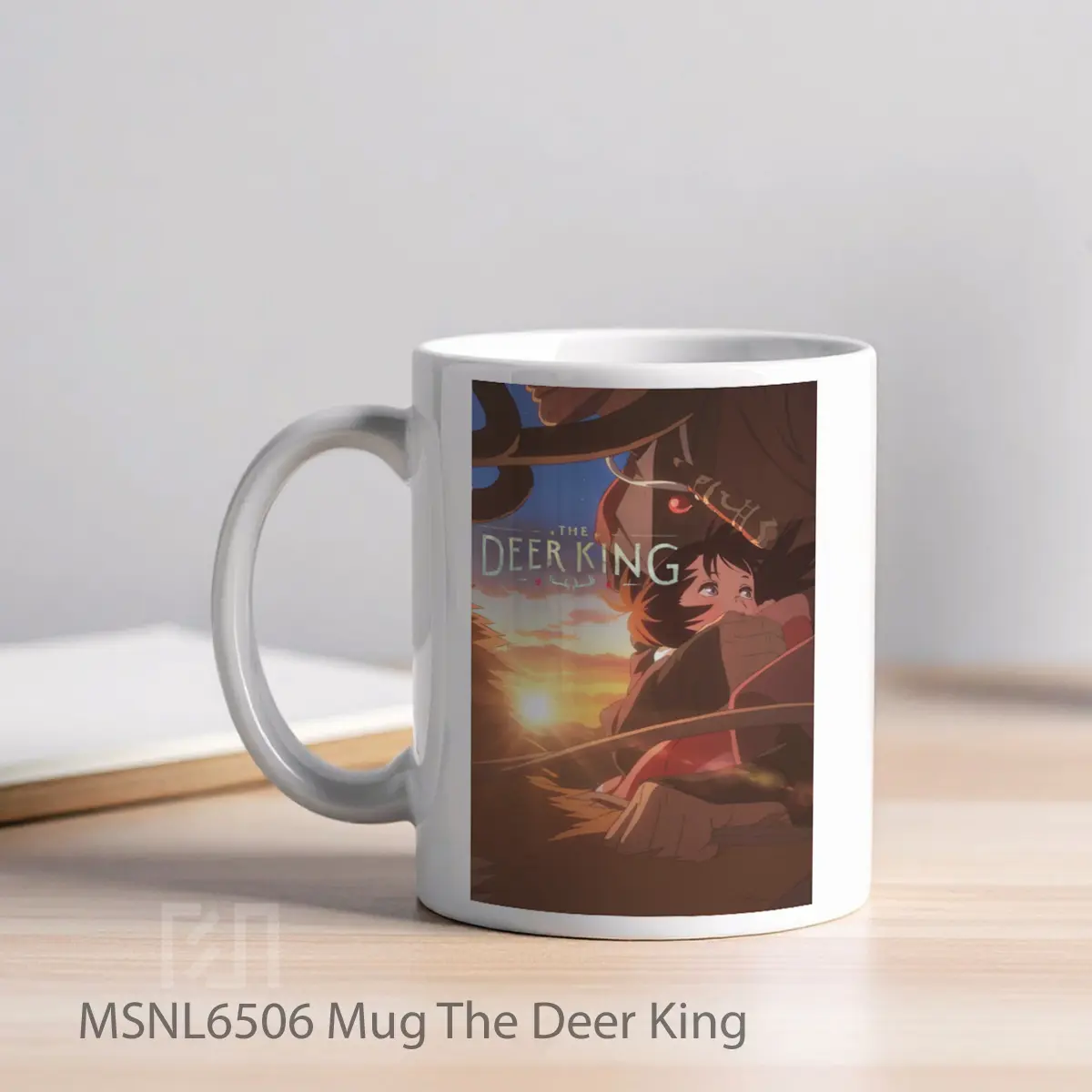 Mug The Deer King Gelas Keramik Tema Film MSNL6506 - Tampak Kiri