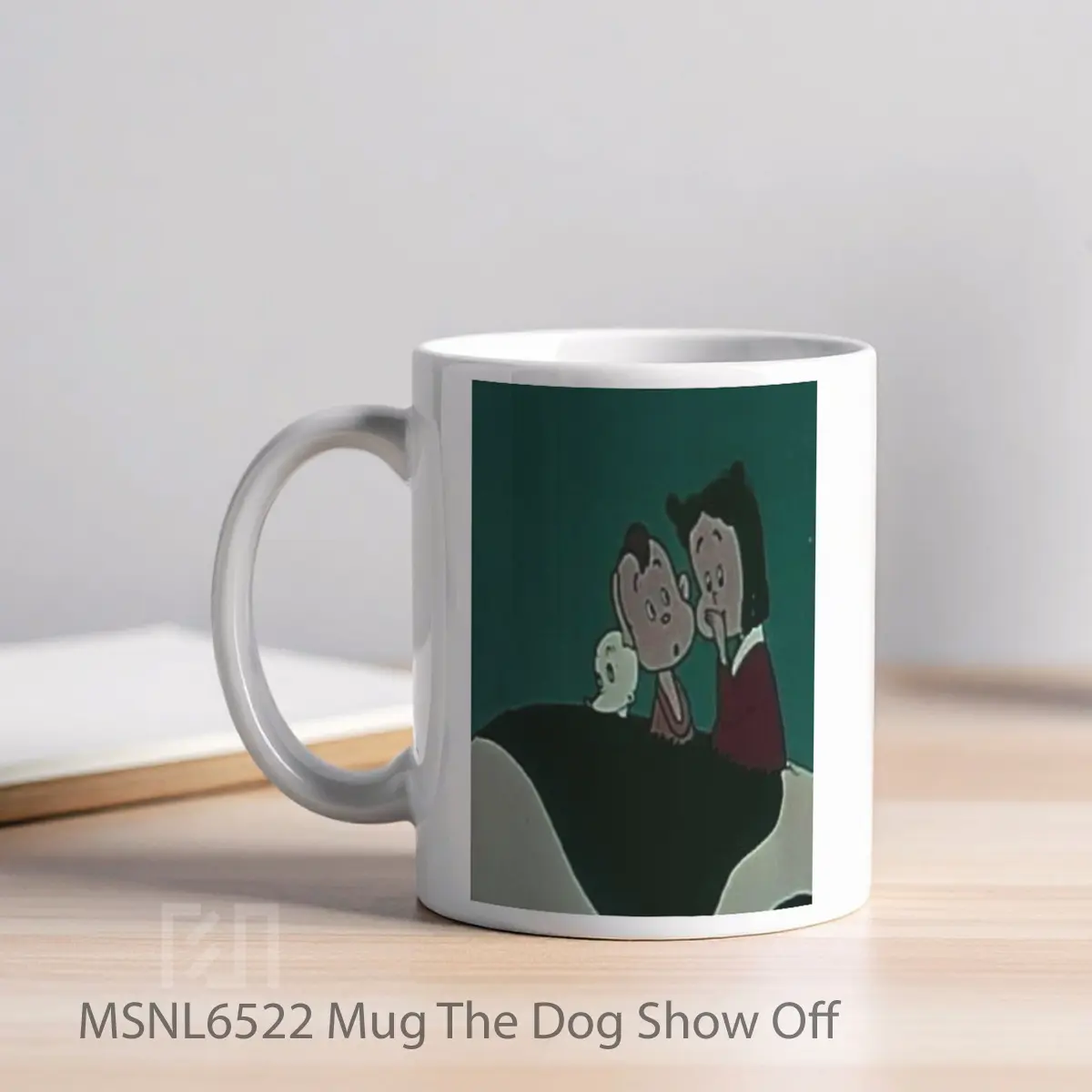 Mug The Dog Show Off Gelas Keramik Tema Film MSNL6522 - Tampak Kiri