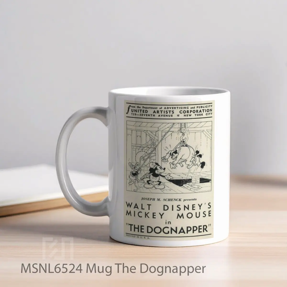 Mug The Dognapper Gelas Keramik Tema Film MSNL6524 - Tampak Kiri