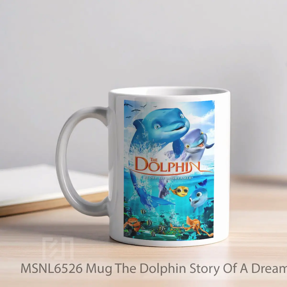 Mug The Dolphin Story Of A Dreamer Gelas Keramik Tema Film MSNL6526 - Tampak Kiri