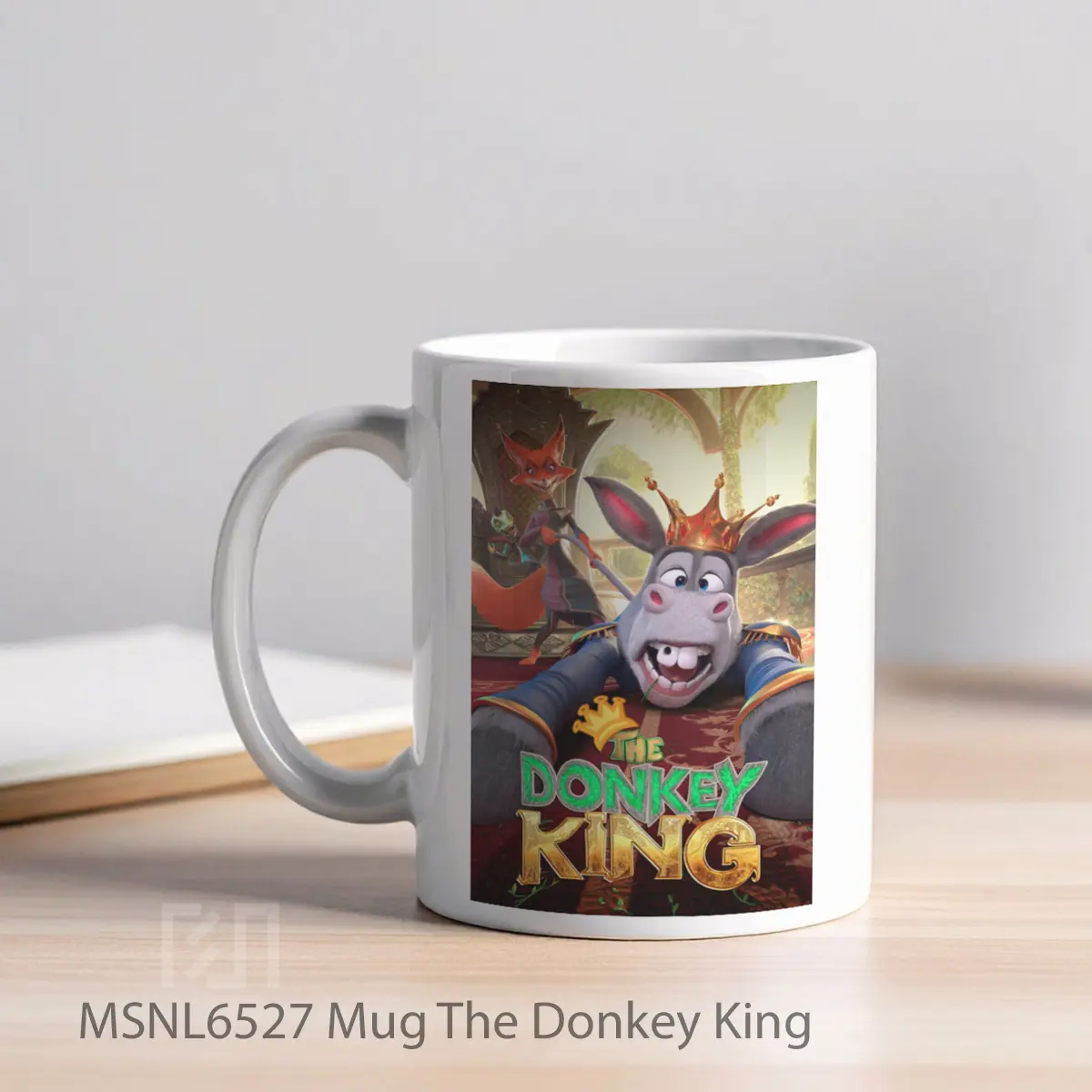 Mug The Donkey King Gelas Keramik Tema Film MSNL6527 - Tampak Kiri