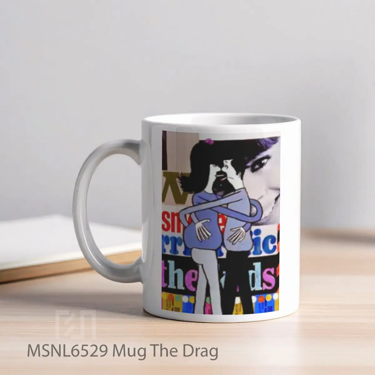 Mug The Drag Gelas Keramik Tema Film MSNL6529 - Tampak Kiri
