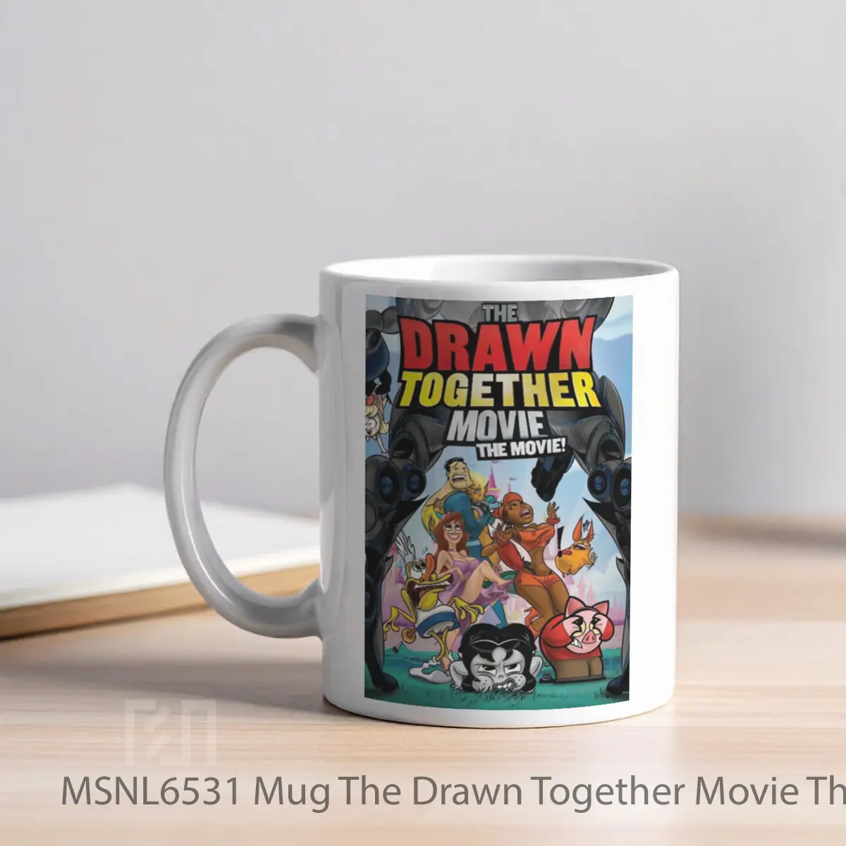 Mug The Drawn Together Movie The Movie Gelas Keramik Tema Film MSNL6531 - Tampak Kiri