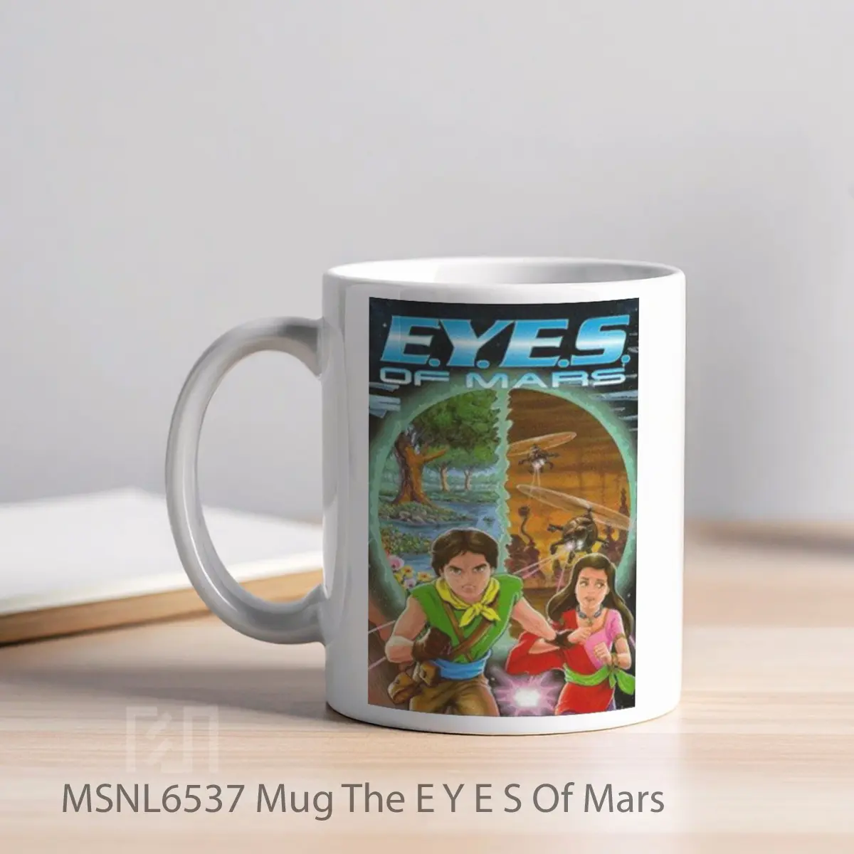 Mug The E Y E S Of Mars Gelas Keramik Tema Film MSNL6537 - Tampak Kiri