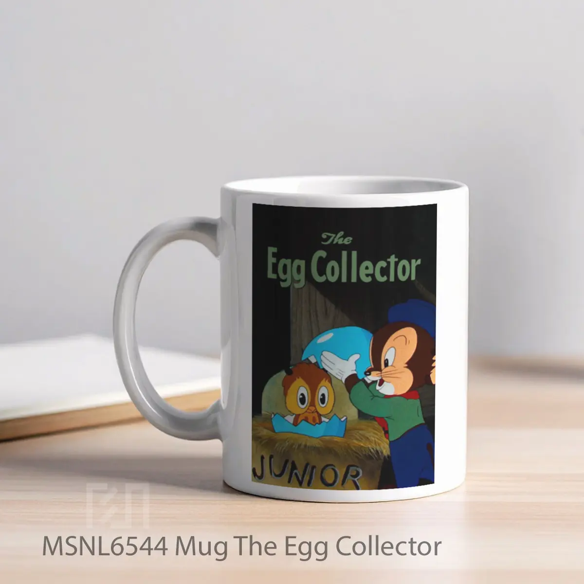 Mug The Egg Collector Gelas Keramik Tema Film MSNL6544 - Tampak Kiri