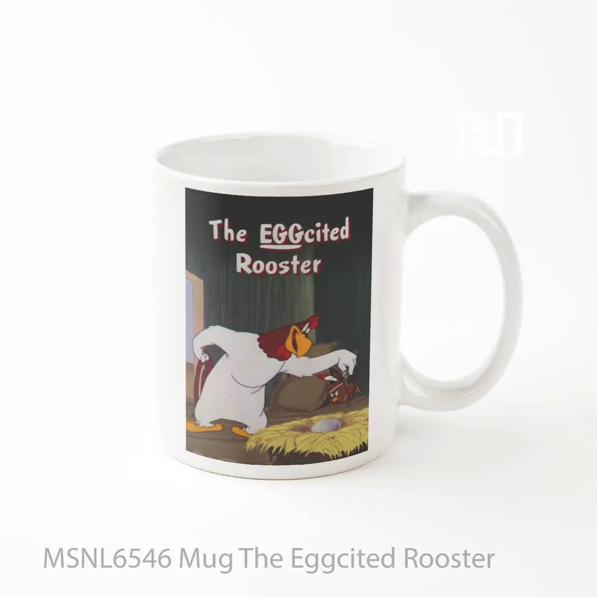 Mug The Eggcited Rooster Gelas Keramik Tema Film MSNL6546