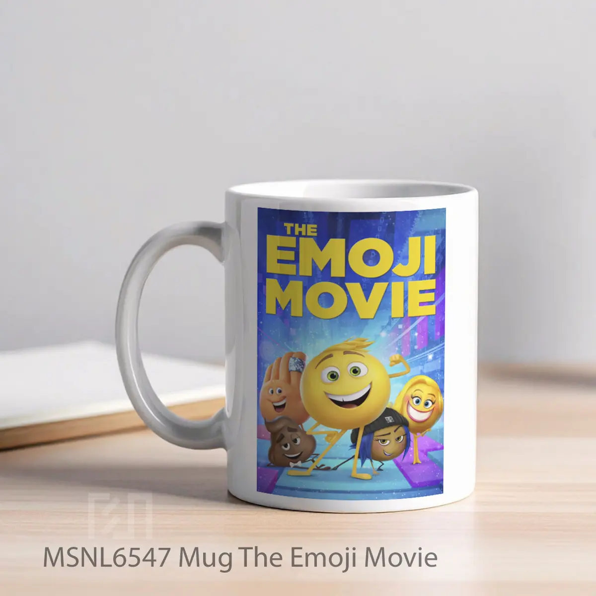 Mug The Emoji Movie Gelas Keramik Tema Film MSNL6547 - Tampak Kiri