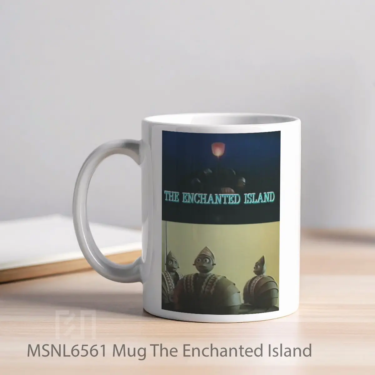 Mug The Enchanted Island Gelas Keramik Tema Film MSNL6561 - Tampak Kiri