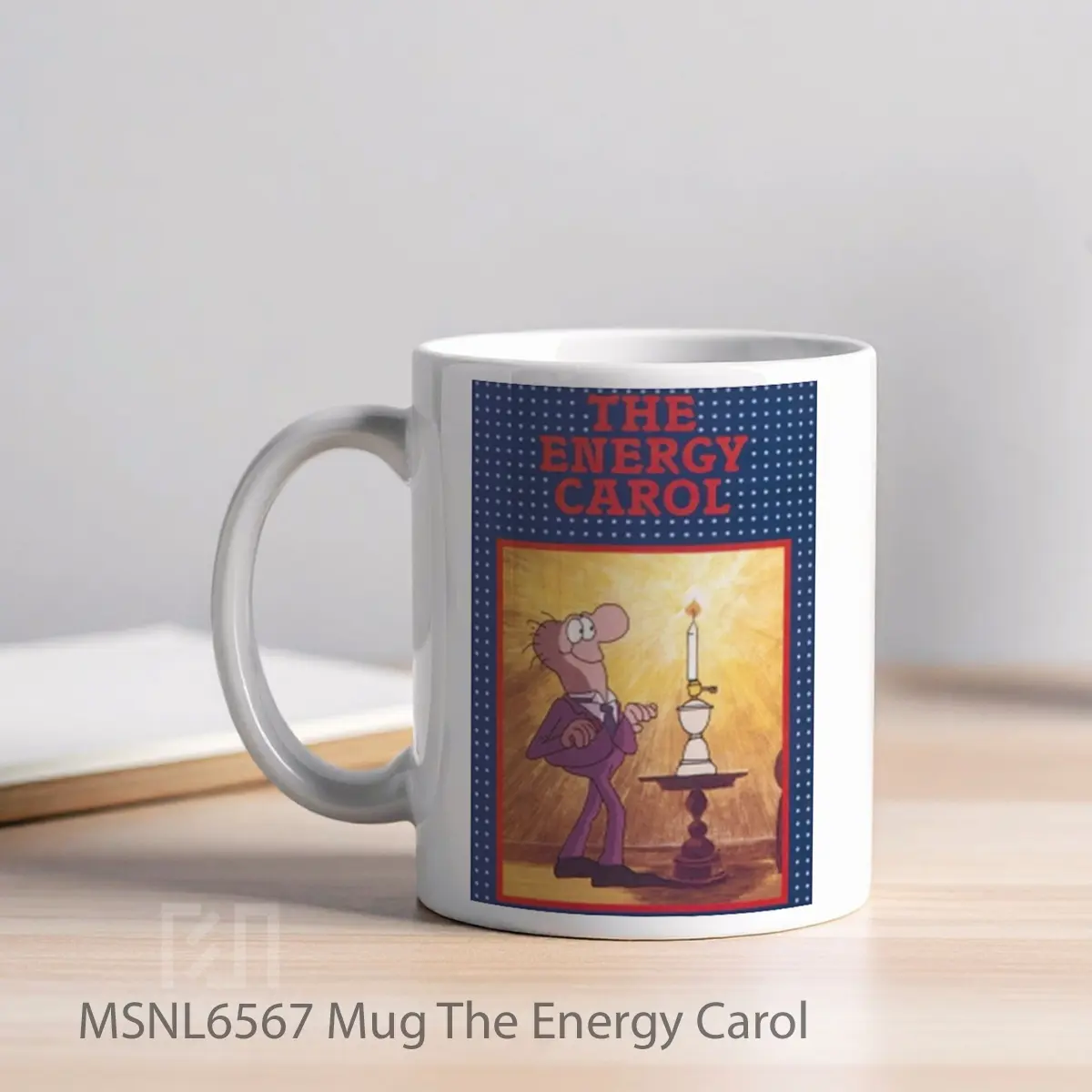 Mug The Energy Carol Gelas Keramik Tema Film MSNL6567 - Tampak Kiri