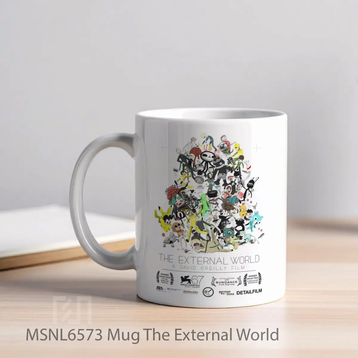 Mug The External World Gelas Keramik Tema Film MSNL6573 - Tampak Kiri