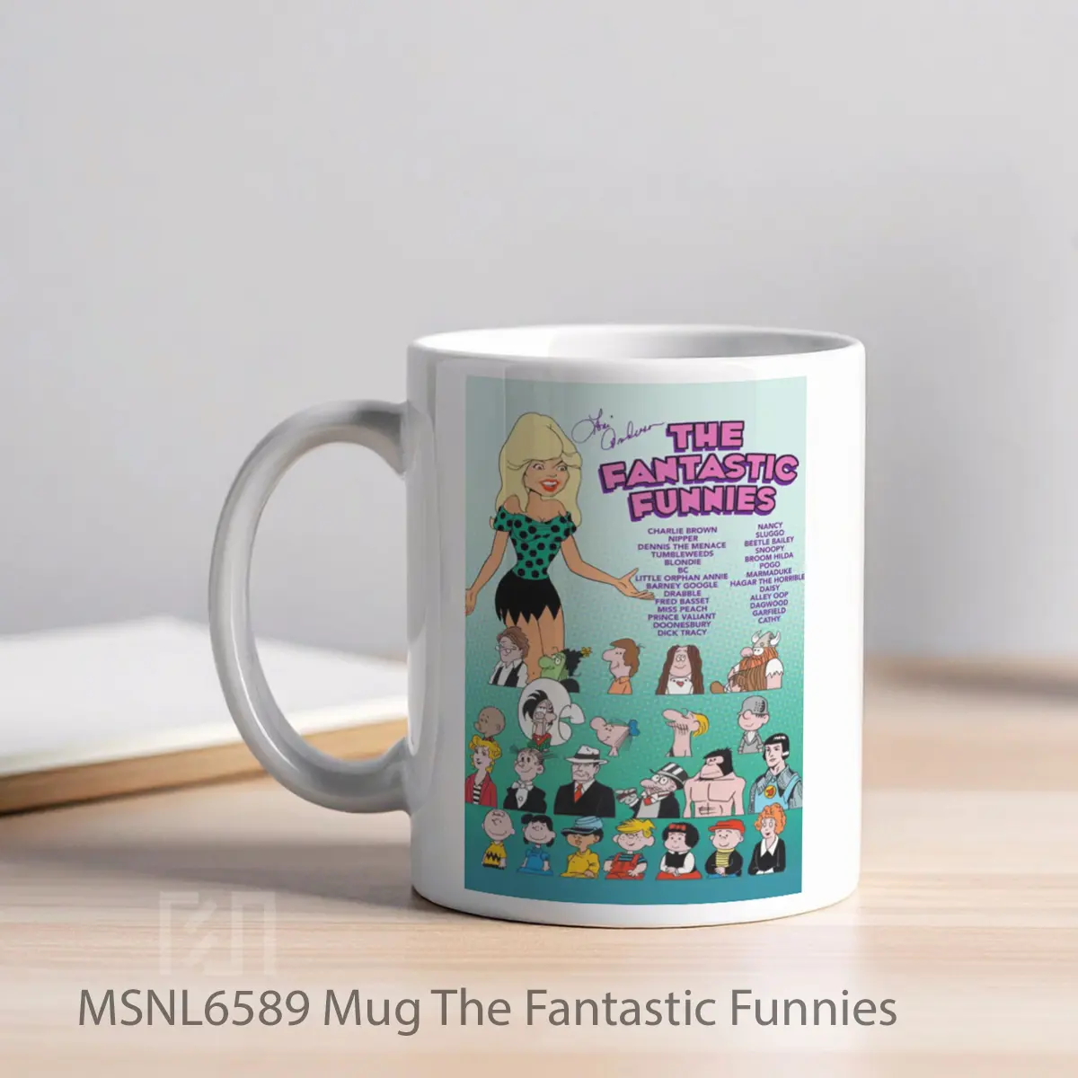 Mug The Fantastic Funnies Gelas Keramik Tema Film MSNL6589 - Tampak Kiri
