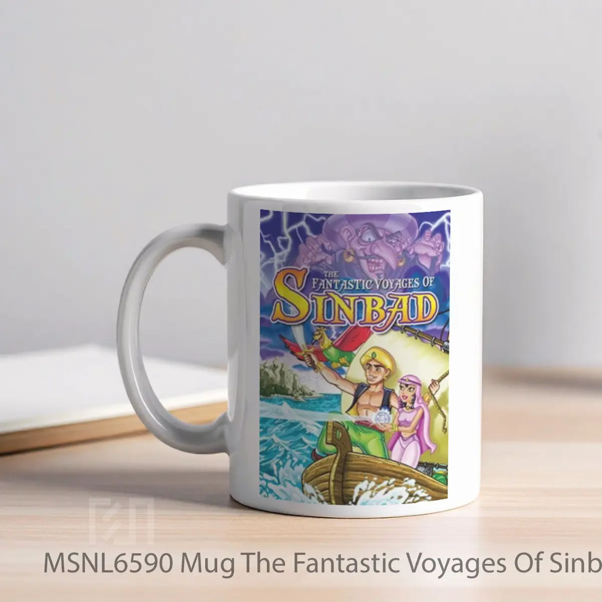 Mug The Fantastic Voyages Of Sinbad Gelas Keramik Tema Film MSNL6590 - Tampak Kiri