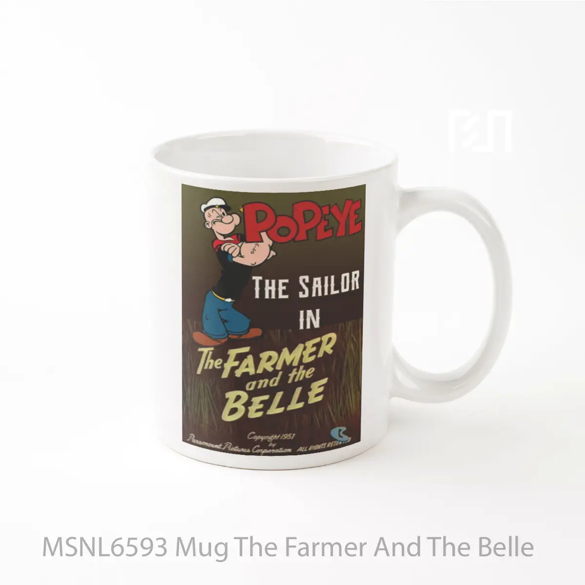 Mug The Farmer And The Belle Gelas Keramik Tema Film MSNL6593