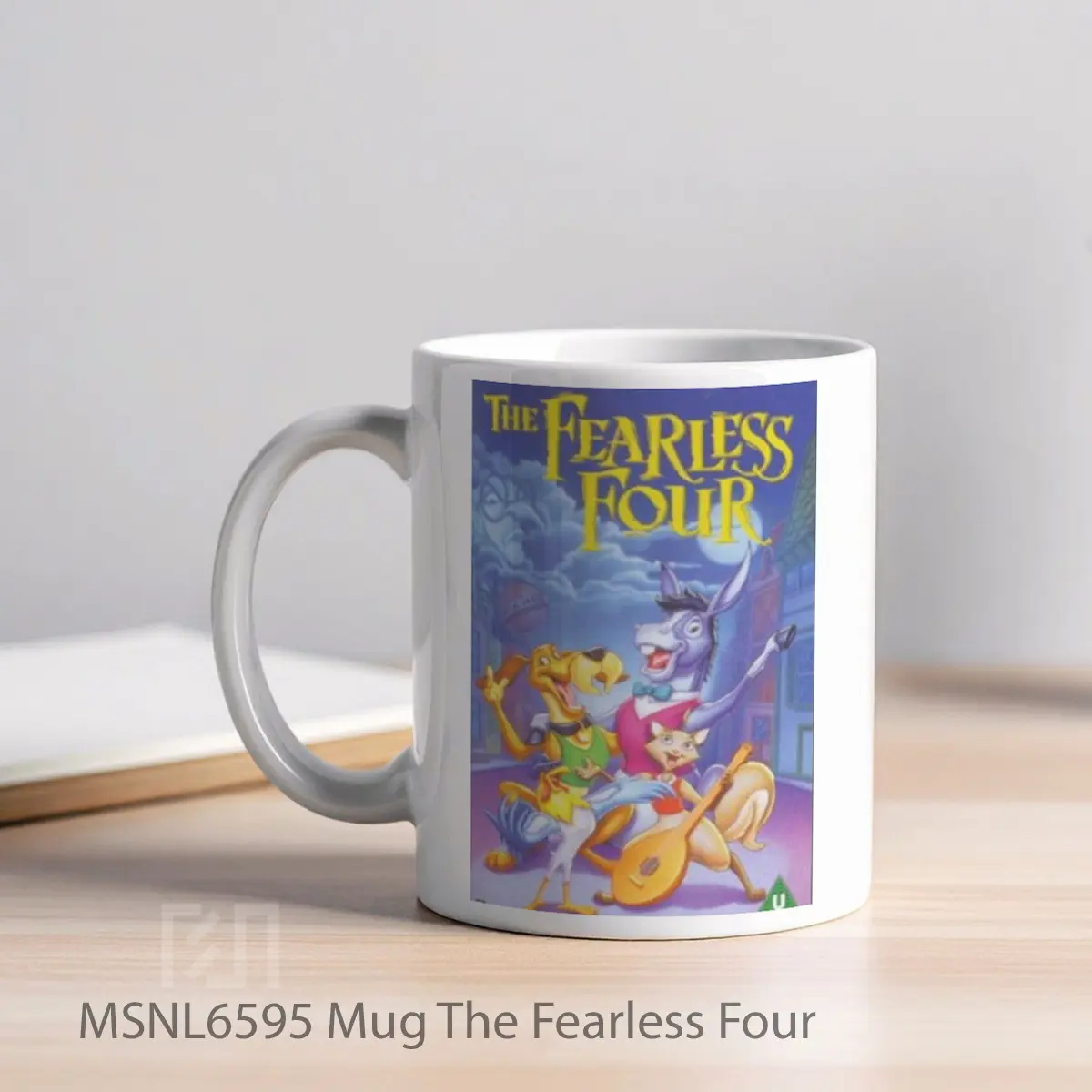 Mug The Fearless Four Gelas Keramik Tema Film MSNL6595 - Tampak Kiri