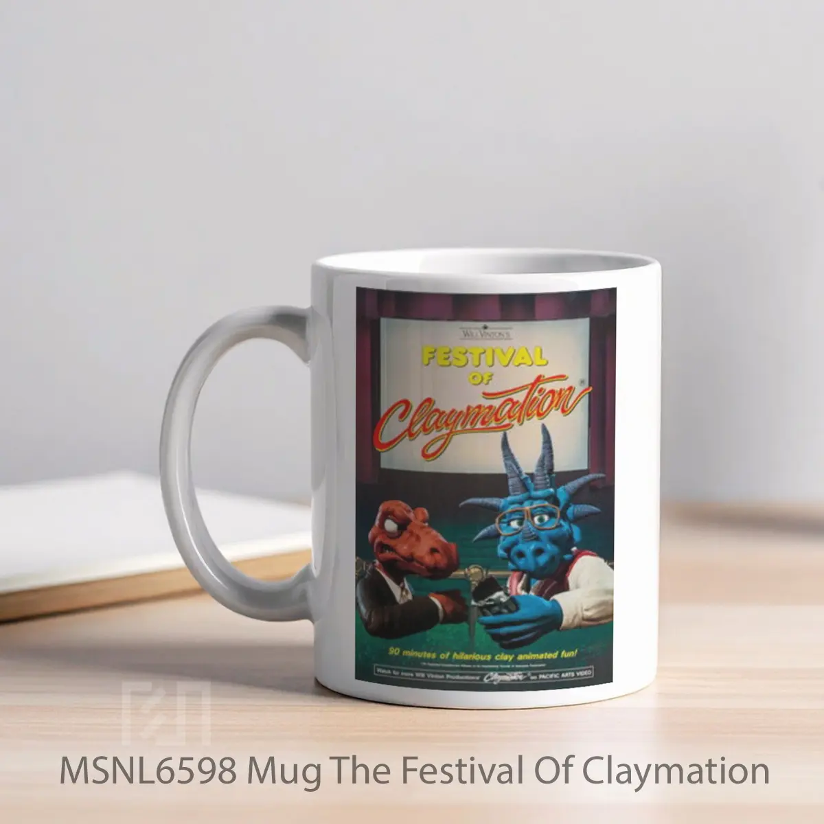 Mug The Festival Of Claymation Gelas Keramik Tema Film MSNL6598 - Tampak Kiri
