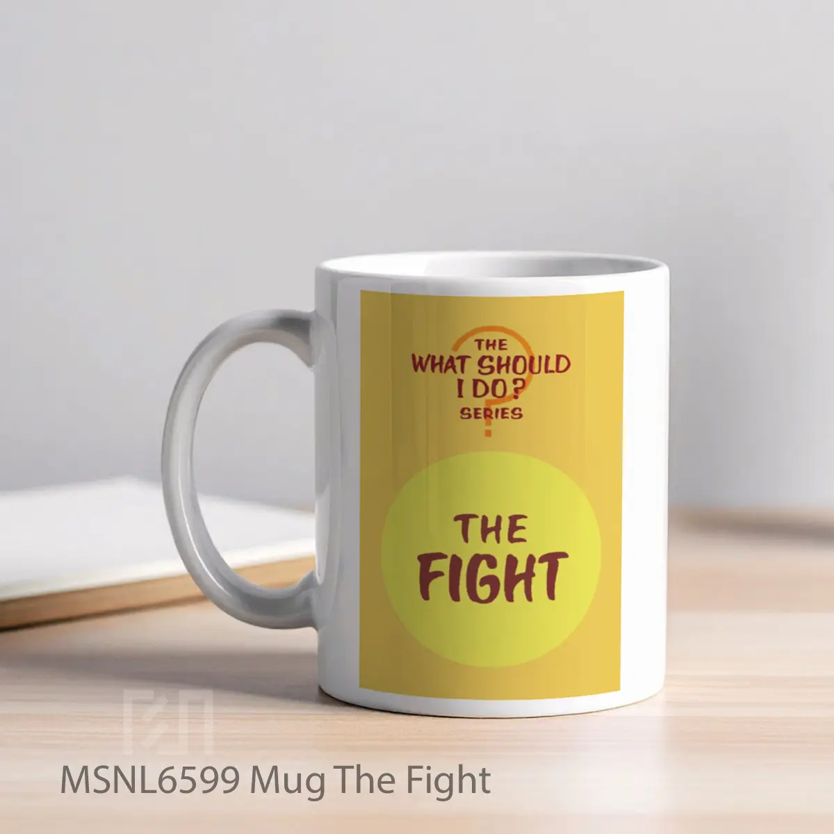 Mug The Fight Gelas Keramik Tema Film MSNL6599 - Tampak Kiri