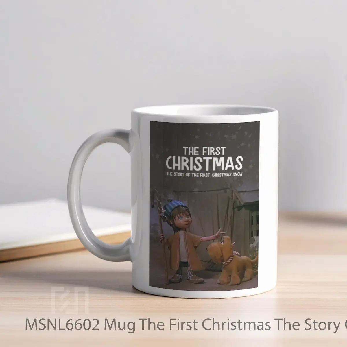 Mug The First Christmas The Story Of The First Christmas Snow Gelas Keramik Tema Film MSNL6602 - Tampak Kiri