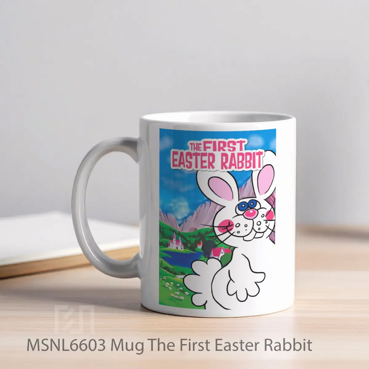 Mug The First Easter Rabbit Gelas Keramik Tema Film MSNL6603 - Tampak Kiri