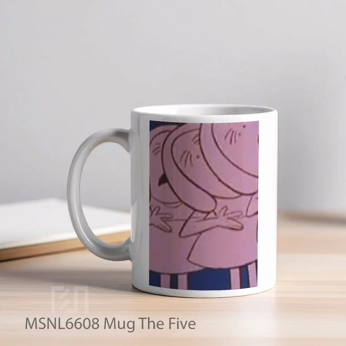 Mug The Five Gelas Keramik Tema Film MSNL6608 - Tampak Kiri