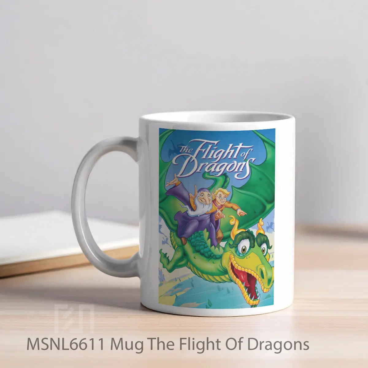 Mug The Flight Of Dragons Gelas Keramik Tema Film MSNL6611 - Tampak Kiri