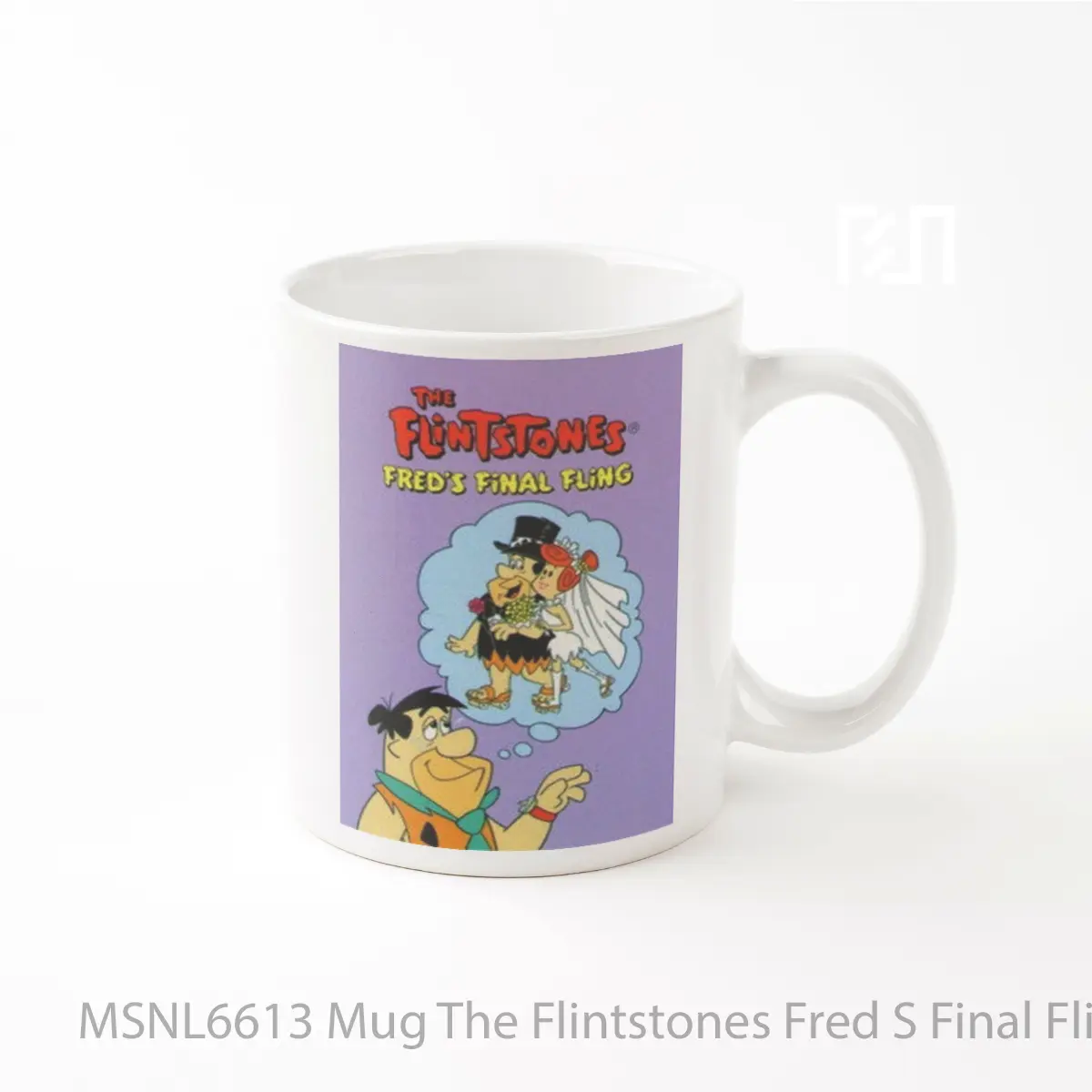 Mug The Flintstones Fred S Final Fling Gelas Keramik Tema Film MSNL6613