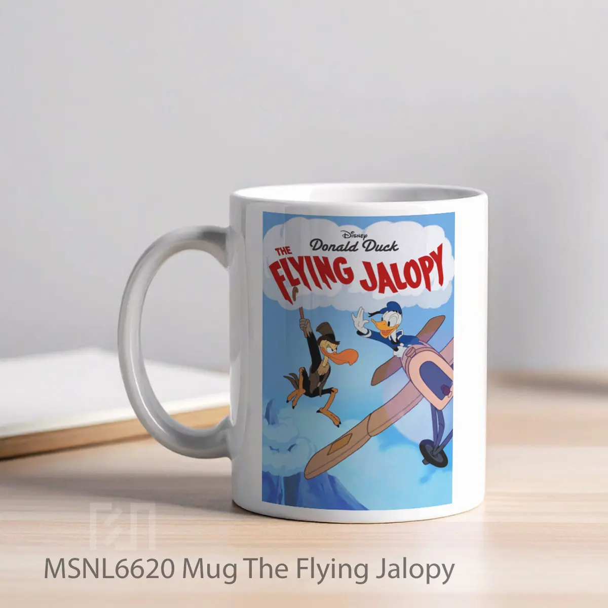 Mug The Flying Jalopy Gelas Keramik Tema Film MSNL6620 - Tampak Kiri