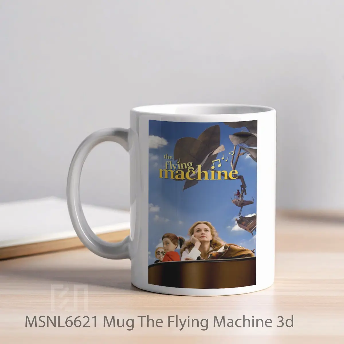 Mug The Flying Machine 3d Gelas Keramik Tema Film MSNL6621 - Tampak Kiri