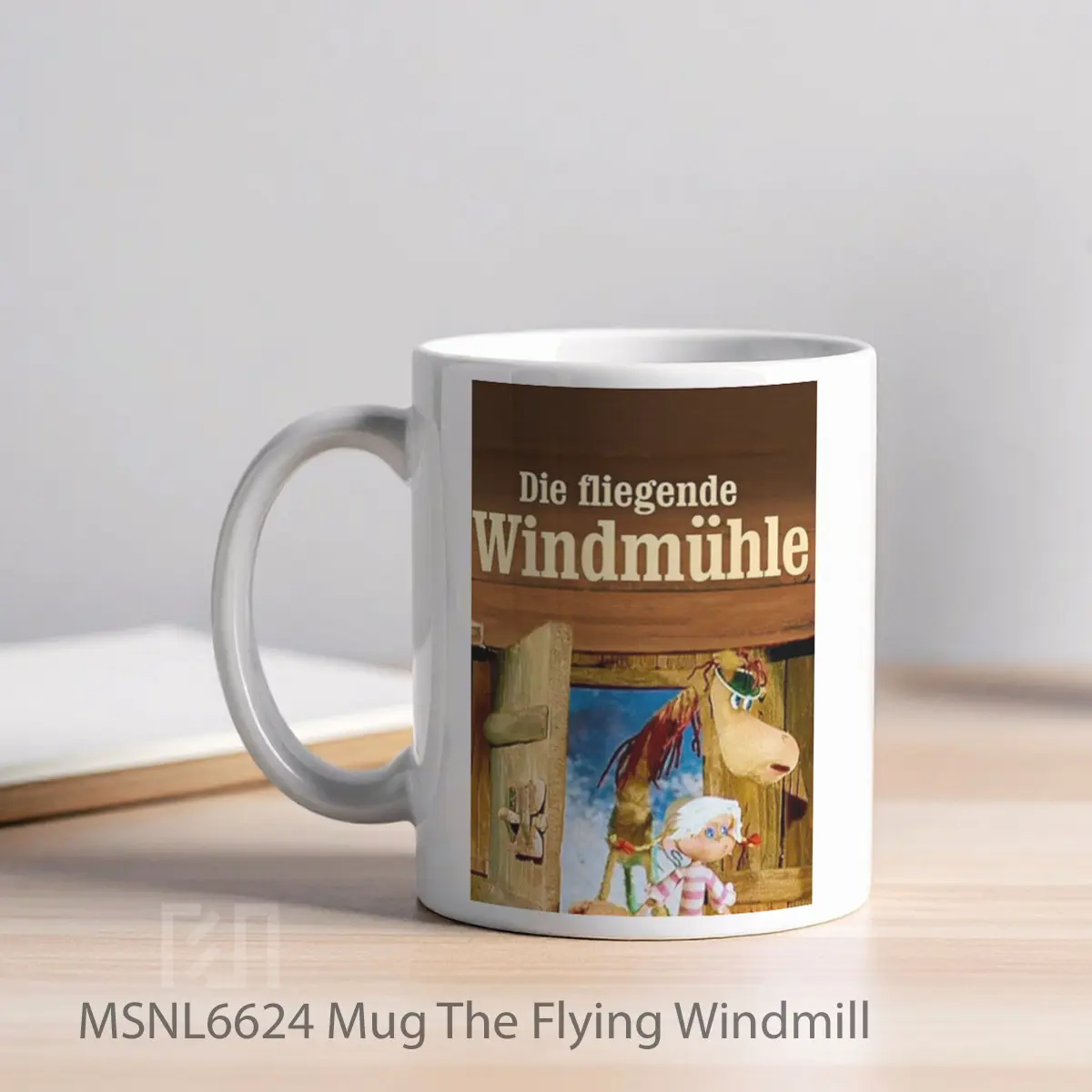 Mug The Flying Windmill Gelas Keramik Tema Film MSNL6624 - Tampak Kiri